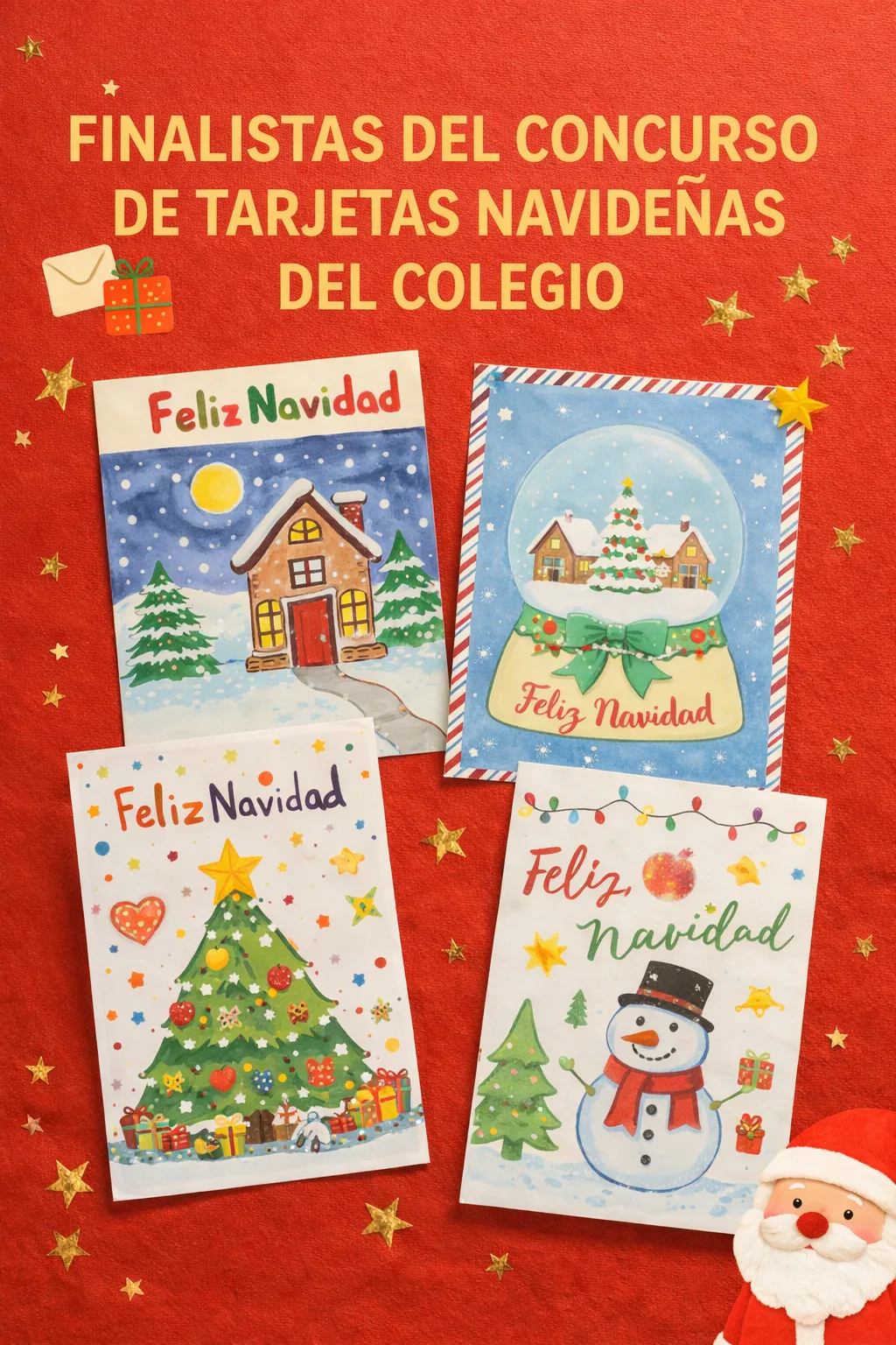 Finalistas del Concurso de Tarjetas Navideñas del Colegio
